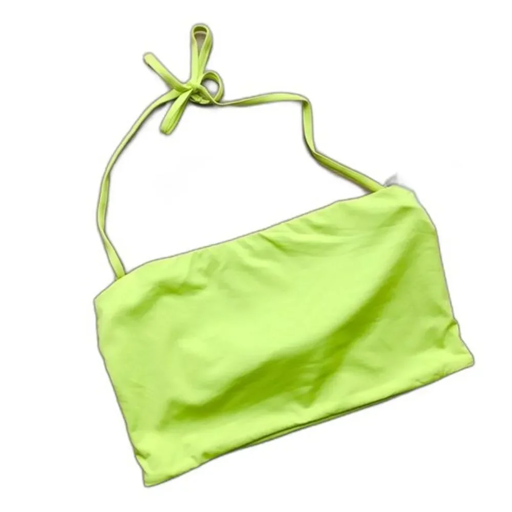 Andie Swim Top Womens Medium Lime Green The Aruba Bandeau Convertible NWT